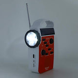 Radio Solar Portátil, Radio Dinamo, Radio Solar AM/FM Radio para Prevención de Desastres, Emergencias, Viajes(red), Linterna Led