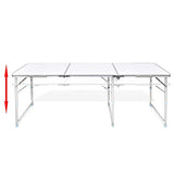 vidaXL Mesa de Camping Portátil Plegable 6 Taburetes Aluminio Muebles Jardín