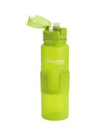 COLUMBUS Aqua 650 ML Green Botella Fitness y Ejercicio, Adultos Unisex, Verde (Verde Lima), Talla Única