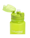 COLUMBUS Aqua 650 ML Green Botella Fitness y Ejercicio, Adultos Unisex, Verde (Verde Lima), Talla Única