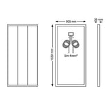 Kit Placa Solar de 100W PRO 12V con controlador de corriente, Tecnología Shingled cells de alta eficiencia para caravanas autocaravanas