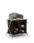 KG KITGARDEN - Armario Camping con Paraviento, 88x47x80 cm, Negro, Cabinet BBQ