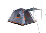 Lumaland Where Tomorrow Tienda de campaña Familiar para 5 Personas con toldo Solar Tienda de campaña instantánea - 300 x 395 x 200 cm - Impermeable, Robusta, Sistema Quick Up - Gris