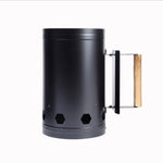 Genérico Encendedor de Carbones Barbacoa, Chimenea para carbones Negra, Cilindro para encender de carbones, Chimenea encendedora