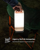 Lepwings Luz Solar de Camping, LED Lámpara Recargable con Control Táctil, Batería de 4400mAh, Linterna con batería para Acampar, Emergencias, Senderismo, Pesca y Cortes de Energía