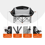 KingCamp Sofa de camping plegable con soporte para vasos