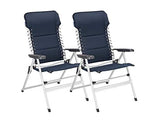 Lot de 2 chaises de camping XXL rembourré – pliable et léger – Fauteuil relax stable avec confort