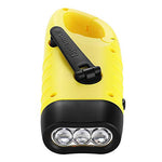 Simpeak Linterna LED, LED Linterna de Mano Resistente al Agua con Cargador Solar Linterna Dinamo para Ciclismo,Camping - Amarillo