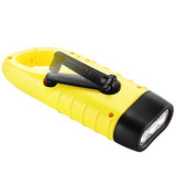 Simpeak Linterna LED, LED Linterna de Mano Resistente al Agua con Cargador Solar Linterna Dinamo para Ciclismo,Camping - Amarillo