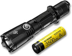 Nitecore MH25GTS Linterna Tactica Recargable – 1800 lúmenes LED – Linterna Impermeable con 8 modos, negro ([batería recargable incluida])