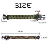 FANSEZQ Pulsera De Supervivencia, Pulseras de Paracord, Supervivencia con Cuerda, Equipo De Salvamento Que Incluye Brújula, Cordón De Paraguas De 3,6 m,Mini sierr De Emergencia y Silbato