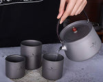 Boundless Voyage 3 en 1 doble pared titanio taza resistente al calor mini té bebida taza camping al aire libre tazas de café accesorios de camping Ti15155B