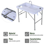 Outsunny - Fregadero Portatil para Camping (101 x 66 x 81cm)