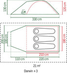 Coleman Darwin 3 Plus - Tienda iglú/Tiendas de campaña pequeñas