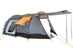 CampFeuer Tienda de Campaña Familiar Super+ I 4 Personas I Columna de Agua 3.000 mm I Impermeable I Ultraligera (Gris)