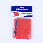 KingCamp - Almohada Ligera y Duradera, fácil de Transportar, 3 Tubos de algodón, para Camping, Senderismo, Viajes, Color Rojo y Azul