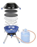 CAMPINGAZ Party Grill 400 - Barbacoa (2000 W, Barbacoa de Contacto, Gas Natural, Piezo, Azul, Alrededor)