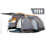 CampFeuer Tienda de Campaña Familiar Super+ I 4 Personas I Columna de Agua 3.000 mm I Impermeable I Ultraligera (Gris)