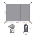 HIKEMAN Lona Multiusos Impermeable para Acampar al Aire Libre, Tienda de campaña y toldo, Varios tamaños para Camping, Senderismo, Picnic (240 x 210 cm)