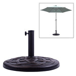 Outsunny Base de Sombrilla Tipo Pie para Parasol - Color Bronce - Material Resina - Tubo Φ 38/48 mm