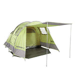 COLUMBUS Tienda de Campaña Huron 4 | Tienda de Camping para 4 Personas con 1 Habitación Grande y Amplia Zona de Estar. Tienda Impermeable en Color Verde y Gris - 8,2 kg