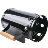 Genérico Encendedor de Carbones Barbacoa, Chimenea para carbones Negra, Cilindro para encender de carbones, Chimenea encendedora