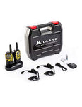 Midland C1178.01 2 Walkie Talkie Completo para Tus Aventuras, Incluye Maleta, Negro, Amarillo