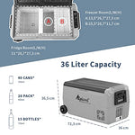 Alpicool T36 - Frigorífico portátil de 36 litros, 12 V, 24 V y USB