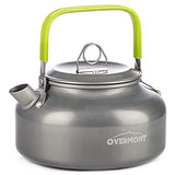 Overmont 0,8 L Hervidor de Agua portátil Tetera Cafetera Outdoor Kettle de Aluminio para Camping Exterior Picnic Senderismo