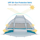 WolfWise Carpa de Sombra para Playa Plegable Ligero UPF 50+ 2-3 Personas Carpa de Refugio de Sol