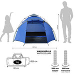 Lumaland Tienda de campaña Familiar Light Pop Up 3 Personas Camping Acampada Festival 220 x 220 x 130 cm Azul