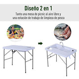 Outsunny - Fregadero Portatil para Camping (101 x 66 x 81cm)