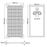 Kit Placa Solar de 200W 12V, CAMPER células PERC de alta eficiencia