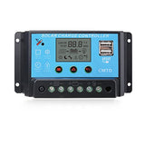 Controlador de carga Inteligente de Panel Solar,20A 12V-24V ,Puerto USB, pantalla LCD protección de sobrecarga