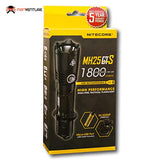 Nitecore MH25GTS Linterna Tactica Recargable – 1800 lúmenes LED – Linterna Impermeable con 8 modos, negro ([batería recargable incluida])