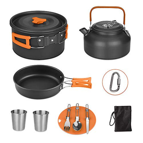 Awroutdoor Juego cocina para camping 3 comensales