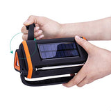 Radio de Emergencia Manivela FM AM, Generacion Solar Portátil Multifunción Al Aire Libre Novedad Radio con Pantalla LCD + 4000mAh como Power Bank / Linterna LED / Reproducción de música AUX