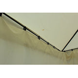 Outsunny Carpa 3x4m Pabellon Cenador de Jardin Blanca con Cortinas