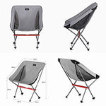 Naturehike Silla Portátil para Acampar Silla Plegable Ultraligera Silla del Ocio Que se Utiliza para la Pesca Picnic y Senderismo (Gris)