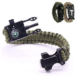 FANSEZQ Pulsera De Supervivencia, Pulseras de Paracord, Supervivencia con Cuerda, Equipo De Salvamento Que Incluye Brújula, Cordón De Paraguas De 3,6 m,Mini sierr De Emergencia y Silbato