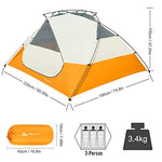 Forceatt Tienda de Campaña, Tienda Campaña 3 Personas, Carpa Ultraligera 3-4 Temporadas, Resistente al Agua y al Viento Fácil de Instalar, Adecuada para Viajes, Camping, Senderismo