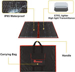 Kit de Placa Solar de 80W monocristalino portátil plegable para carga de batería de 12 V con controlador de salida USB, impermeable para camping, caravana, barco