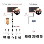 Kit de Placa Solar de 80W monocristalino portátil plegable para carga de batería de 12 V con controlador de salida USB, impermeable para camping, caravana, barco