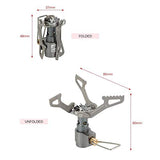 Tentock BRS Estufa de Gas Ultraligera Cocinar Al Aire Libre Mini Estufa de Campamento Portátil de Aleación de Titanio