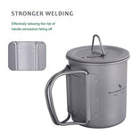 Boundless Voyage Camping Cookware Ti15141A - Olla de titanio con tapa plegable (200 ml), diseño ultraligero