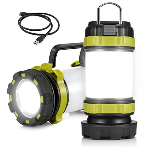 Linkind Linterna de Cámping Recargable 3600 mAh, LED Antorcha Multifuncional y Liviana, 6 Modos de Luces de Trabajo, Farol de Cámping Impermeable para Acampada, Emergencia y Más