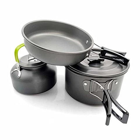 Utensilios de Cocina Picnic Senderismo Titanio Alloy Pot Turismo al Aire Libre Vajilla