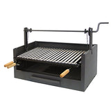 Imex El Zorro 71509 Cajón barbacoa elevador, parrilla inox, 73 x 40 x 50 cm, color negro