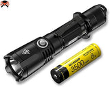 Nitecore MH25GTS Linterna Tactica Recargable – 1800 lúmenes LED – Linterna Impermeable con 8 modos, negro ([batería recargable incluida])