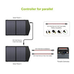 Placa Solar de 60W Monocristalino Cargador Panel Solar Batería Placa Plegable con 5V USB 18V DC y 9 Paneles Solares para Phone los teléfonos móviles de